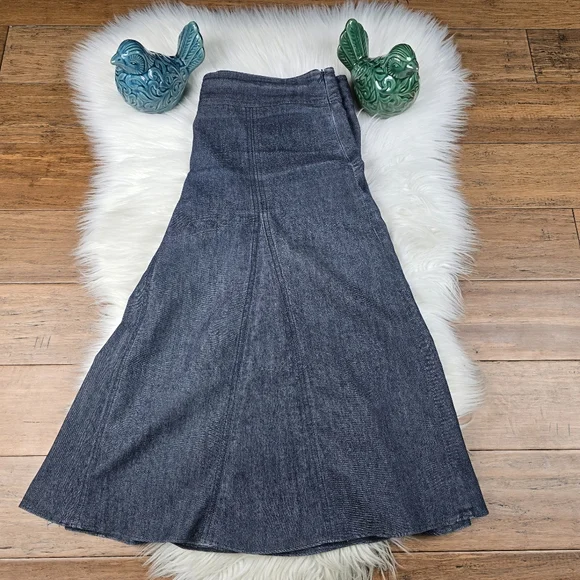 Sandro Denim A Line Mini Skirt Size 12 - Picture 7 of 11